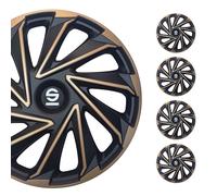 SPARCO SPC1680GDBK Satz Radzierblenden Varese 16-Zoll Gold/Schwarz