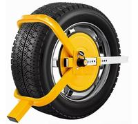 Radkralle Auto Diebstahlschutz - Radsperre mit Sicherheitsschloss Gelb, Parkkralle für PKW & Anhänger, verstellbar 50-70 cm