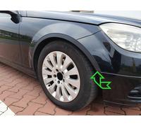 Radlauf Zierleisten Set 4-tlg Schwarz Vorne Hinten für MERCEDES C W204 Bj. 07-14