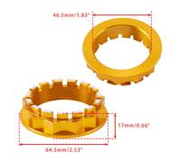 Radmutter Achse M48 -gold für Ducati 1098 1198, Panigale 1199 1299, V4, Diavel