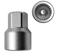Radmutter Schraube Radmutter, Steckschlüsseladapter Radsicherungsmuttern, Werkzeug zum Entfernen von Radmuttern zur Diebstahlsicherung, Ersatzschlüssel Radsicherungsmuttern Compatible with Porsche 58