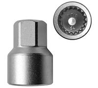 Radmutter Schraube Radmutter, Steckschlüsseladapter Radsicherungsmuttern, Werkzeug zum Entfernen von Radmuttern zur Diebstahlsicherung, Ersatzschlüssel Radsicherungsmuttern Compatible with Porsche 54