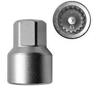 Radmutter Schraube Radmutter, Steckschlüsseladapter Radsicherungsmuttern, Werkzeug zum Entfernen von Radmuttern zur Diebstahlsicherung, Ersatzschlüssel Radsicherungsmuttern Compatible with Porsche 53