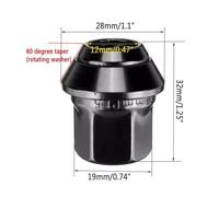 Radmuttern Kegelbund M12x1,5 SW19 für Ford VOLVO Alu Felgen Mutter Mondeo 20Pcs