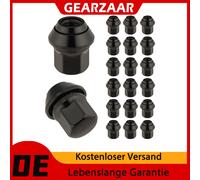 Radmuttern Kegelbund Mutter M12x1,5 SW19 Passt für Ford Mondeo Alufelgen Schwarz