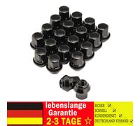 Radmuttern Muttern Schrauben M12x1,5 für Ford Mondeo Alufelgen 20 Stück Schwarz