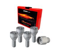 Radschloss Radschrauben Satz für Dacia Spring ab 2021 Silber 4tlg M12X1.5