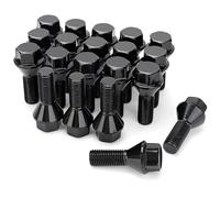 Radschrauben M12 x 1,25 für Jeep Cherokee 2014-2022, 19 mm, Sechskantlänge 28 mm, Ersatz # 611-005, kompatibel mit Dodge Dart, Compass, Renegade, Chrysler (schwarz), 20 Stück