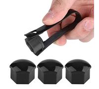 radschraubenkappen 19mm,radmuttern kappen 19mm,Auto Rad Radmutter Kappe Auto Rad Reifen Mutter Schraube Abdeckkappen 20pcs 19mm Auto Hub Schraube Abdeckung Bolzen Felgen Außenschutz(Schwarz)