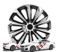 Radzierblenden New Racer 15 Zoll, 4er Satz Radkappen, Radblenden schwarz/silber