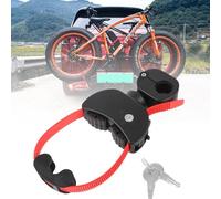 Rahmenhalter Ø25+30mm für Fahrrad/Ebike, Fahrradträger mit Ratschenriemen für 1. Fahrrad, Verstellbare Ratschenriemen-Befestigung, abnehmbar (Schwarz/Rot)