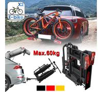 Rahmenhalter für Fahrradträger 2 Ebike 60kg Heckträger Anhängerkupplung klappbar