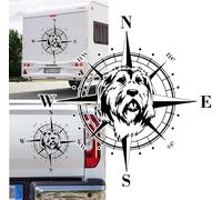 Rakelfix Kompass Griffon Nivernais Aufkleber Sticker Größe&Farbe wählbar Hund Hunde Wohnmobil Caravan Autoaufkleber Sticker Kompassrose Windrose Camper