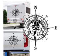 Rakelfix Kompass Wikinger In Odin we Trust Thor Aufkleber Apassbar Wohnmobil Auto Autoaufkleber Sticker Kompassrose Windrose Camper