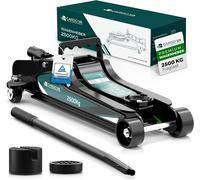 Wagenheber hydraulisch 2,5T - TÜV - 85-380mm Hub - flach für tiefergelegte Autos - Rangierwagenheber inkl. Gummiauflagen [Karton]