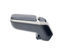 RATI ARMSTER 2 Armlehne kompatibel für OPEL MOKKA 2012-2016 / MOKKA X 2016-2020 [grau,vegan Leder] nachrüstbare Mittelarmlehne mit Staufach