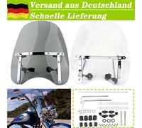 Rauch/Klar Windschutzscheibe Motorrad Windschild 7/8 1'' Für Yamaha Honda Harley