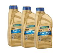 RAVENOL HCS SAE 5W-40 Motoröl 3 Liter (3x1L) Synthetisch BMW Fiat Opel/GM Porsch