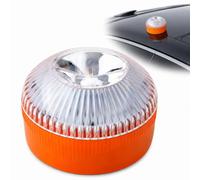 Raykce Warnleuchte V 16 Blinklicht Magnetische 360° LED 2 Leuchtmodi,IP65 | Warndreieck &Pannendreieck,IP65 wasserdicht,Inklusive Batterie,Magnetfuß für Autodach für Auto & Motorrad
