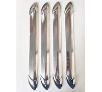 RBR Stoßstangenschutz, verchromt, 4 Stück, universell, Anti-Scratch, Aufkleber 3M Scotchlite