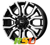 RC-Design RC35 schwarz front-poliert 7.5x17" ET30 LK6 139.7 ML 106.1 Alufelge...
