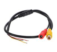 Rca Stecker 3-poliges Kamerakabel mit Wasserdichtem Anschluss für Kfz | Rca Dc Kopf, Dreipolige Ausführung, für Monitor und Rückfahrkamera im Fahrzeugumbau