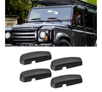 ReachMall Windschutzscheiben-Schott-Halterungsabdeckungen für Land Rover Defender SVX, ABS, mattschwarz, Ersatzteile, 4 Stück