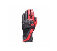 Reacto Carbon Long Herren Leder Motorrad Handschuhe Schwarz Rot, S S schwarz rot