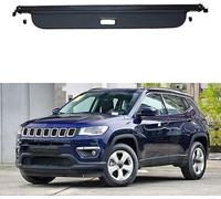 REAGAR Versenkbare Laderaumabdeckung für Jeep Compass 2017 2024, hintere Gepäckablage Sicherheits Gepäckträgerabdeckung Tonneau-Abdeckung Sichtschutzabdeckung