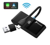 REAGLE USB-A -C Wireless Apple CarPlay & Android Auto Adapter Dongle YouTube MP3