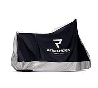 REBELHORN Cover II Motorradabdeckung | Strapazierfähiges Polyester | Zwei Löcher zur Anti-Diebstahl-Kette | Figurbetonte Passform | Elastische Gummi und EIN Verschluss unten