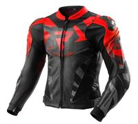 Rebelhorn Inferno Leder-Motorradjacke, schwarz-fluoreszierend rot 56