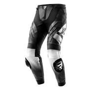 REBELHORN INFERNO Motorrad Hose Herren aus Leder Schwarz/Weiß