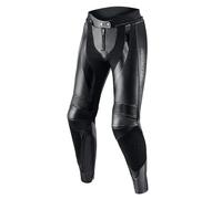 REBELHORN Rebel Motorradhose Damen | Leder | Knie und Hüft Protektoren | Austauschbare Knieschieber | Perforierte Paneele