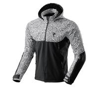 Rebelhorn Slash Noriaki Softshell-Motorradjacke schwarz-weiß 5XL