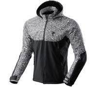 Rebelhorn Slash Softshell wasserdichte Motorrad Textiljacke, schwarz/weiß, Größe XS