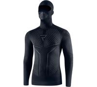 Rebelhorn Therm 2 Langarm Funktionshemd mit Sturmhaube, schwarz/grau, Größe XS/S