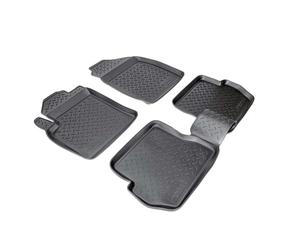 RECAMBO 3D Gummimatten Set passend für Ford Fiesta | JH JD | BJ 2002-2008 - passgenaue Auto Fußmatten mit hohem 3D-Rand | rutschfest | geruchsarm | formstabil | leicht zu reinigen