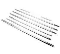 RECAMBO Fensterleisten aus Edelstahl - poliertes Chrom-Zierleisten-Set für Fensterlinie & Schiebetür - passend für MB V-Klasse Vito Lange Version | W447 | ab 2014 | eine Schiebetür