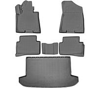 RECAMBO Gummimatten & Kofferraumwanne Set passend für Hyundai Tucson III, Typ TL | ab 2015> - 100% passgenaue Auto Fußmatten und Kofferraummatte aus hochwertigen rutschfesten TPE - Schwarz