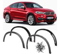 RECAMBO Radlaufverbreiterung Kotflügelverbreiterung passend für BMW X6 | F16 | BJ 2014-2019 4-teiliges Set ABS - Radlaufleisten vorne hinten schwarz matt Karosserie Ersatzteil