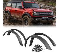 RECAMBO Radlaufverbreiterung Kotflügelverbreiterung passend für Ford Bronco 6. Generation | BJ ab 2021> 4-teiliges Set ABS - Radlaufleisten vorne hinten schwarz matt Karosserie Ersatzteil