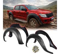 RECAMBO Radlaufverbreiterung Kotflügelverbreiterung passend für Ford Ranger T6 | PX1 | BJ 2012-2015 4-teiliges Set ABS - Radlaufleisten vorne hinten schwarz matt Karosserie Ersatzteil