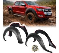 RECAMBO Radlaufverbreiterung Kotflügelverbreiterung passend für Ford Ranger T6 | PX2 | BJ 2015-2018 4-teiliges Set ABS - Radlaufleisten vorne hinten schwarz matt Karosserie Ersatzteil