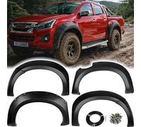 RECAMBO Radlaufverbreiterung Kotflügelverbreiterung passend für Isuzu D-Max | BJ 2012-2020 4-teiliges Set ABS - Radlaufleisten vorne hinten schwarz matt Karosserie Ersatzteil