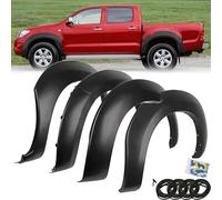 RECAMBO Radlaufverbreiterung Kotflügelverbreiterung passend für Toyota Hilux 7 Vigo | BJ 2005-2015 4-teiliges Set ABS - Radlaufleisten vorne hinten schwarz matt Karosserie Ersatzteil