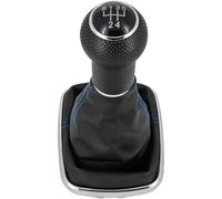 Recambo Schaltknauf + Schaltsack Set 5 Gang passend für VW Golf 4, 1997-2006, Plug & Play, Auto Schalthebel Schaltmanschette, mit Rahmen, schwarz - chrom