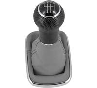 Recambo Schaltknauf + Schaltsack Set 6 Gang passend für VW Golf 4, 1997-2006, Plug & Play, Auto Schalthebel Schaltmanschette, mit Rahmen, schwarz - grau
