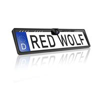 RED WOLF Rückfahrkamera Kennzeichenhalter Nummernschild mit Kamera NTSC PAL Guideline Einparkhilfe mit 8m Kabel 12V Wasserdicht