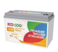 Redodo 12V 100Ah 200Ah 300Ah LiFePO4 Akku Lithium Batterie für Solar Wohnmobil